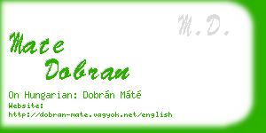 mate dobran business card